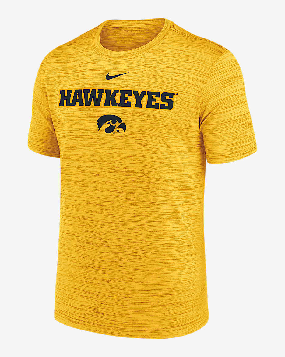 Iowa Sideline Velocity Men's Nike Dri-FIT College T-Shirt - Gold