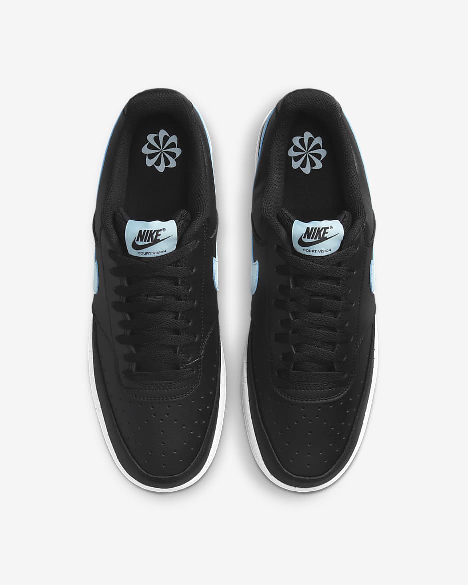 Nike Court Vision Low Next Nature Men's Shoes - Black/White/Glacier Blue