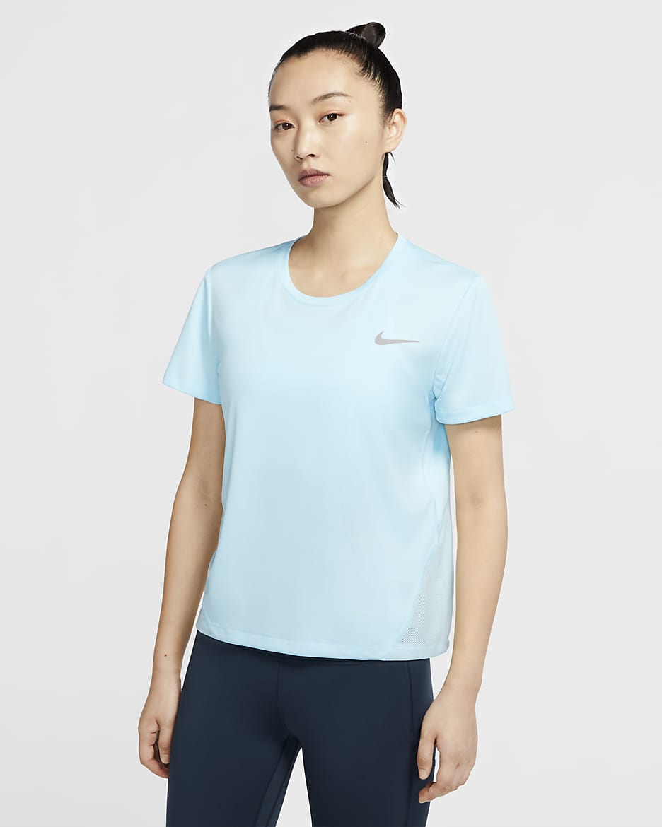 Nike Miler 女款短袖跑步上衣 - Glacier Ice