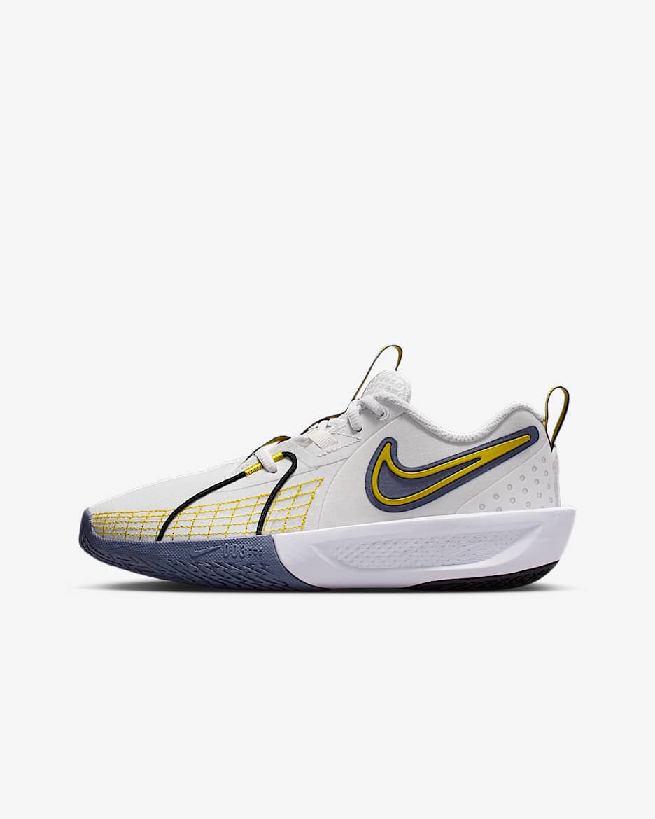 Nike G.T. Cut 3 SE Older Kids' Basketball Shoes - Summit White/Light Carbon/Black/Bright Citron