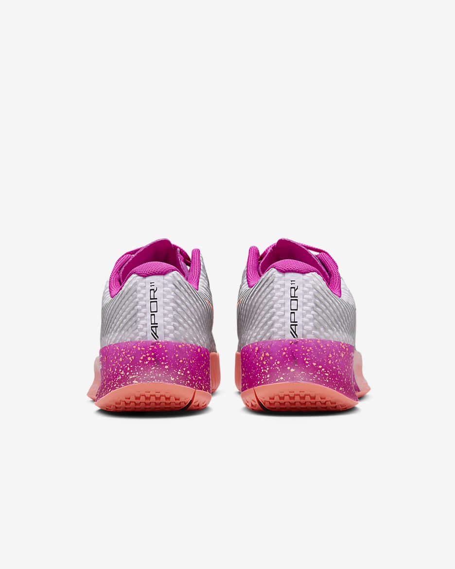 NikeCourt Vapor 11 HC Premium 女款硬地球場網球鞋 - Barely Grape/Vivid Grape/Light Wild Mango/Metallic Silver