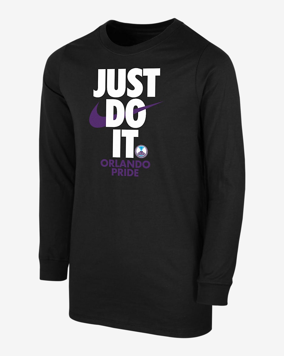 Orlando Pride Big Kids' (Boys') Nike Soccer Long-Sleeve T-Shirt - Black