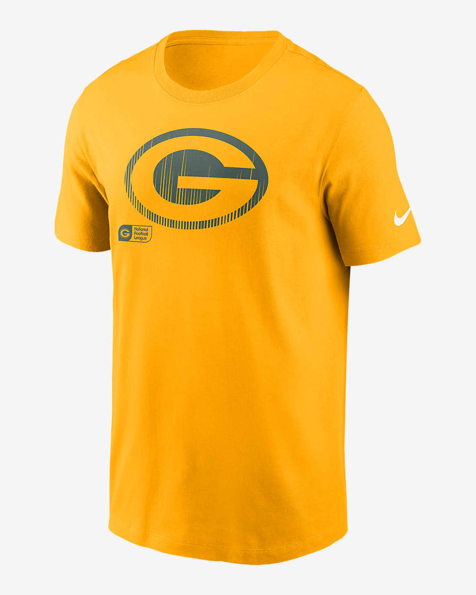 Playera Nike de la NFL para hombre Green Bay Packers Faded Essential - Oro