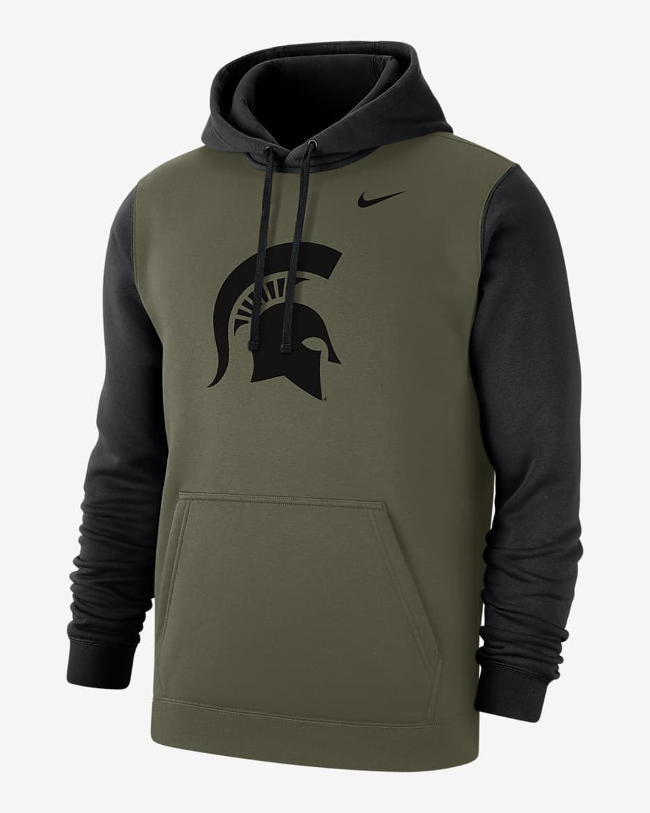 Michigan State Olive Pack Men's Nike College Hoodie - Olive