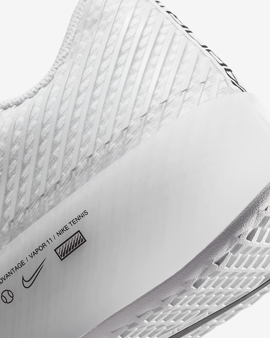 NikeCourt Air Zoom Vapor 11 Herren-Tennisschuh für Hartplätze - Weiß/Summit White/Schwarz