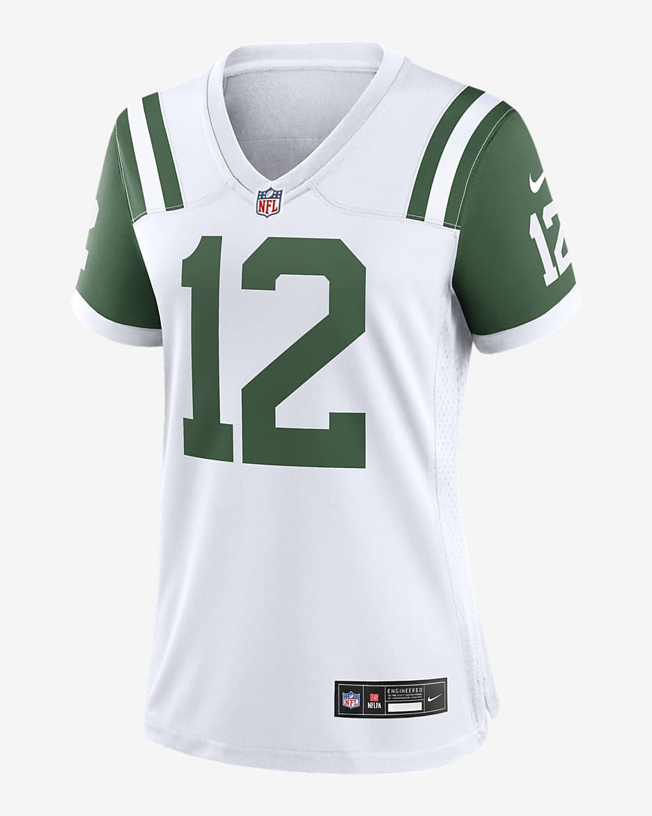 Joe Namath New York Jets Women's Nike NFL Game Football Jersey - White