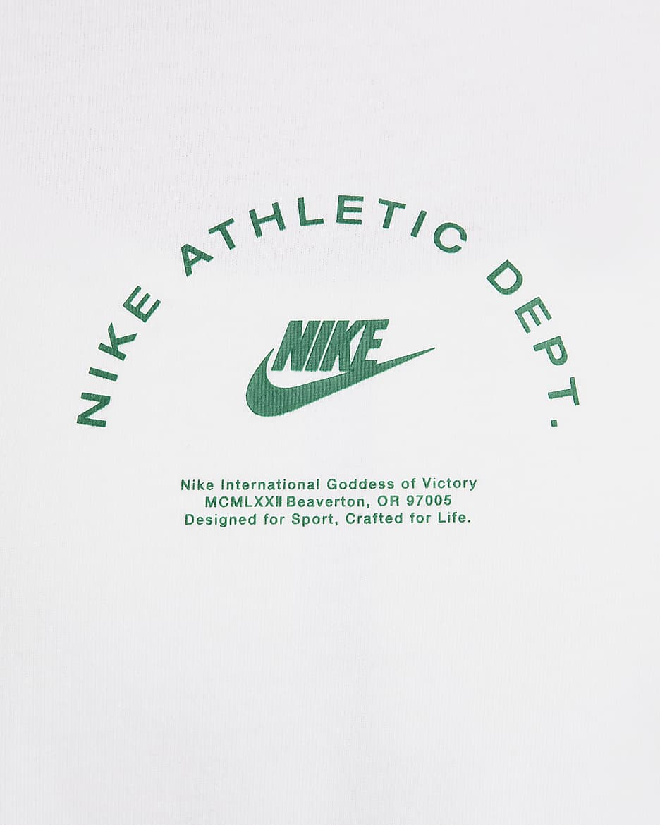 Nike Sportswear Women's Short-Sleeve Crop Top - White/Malachite/Black