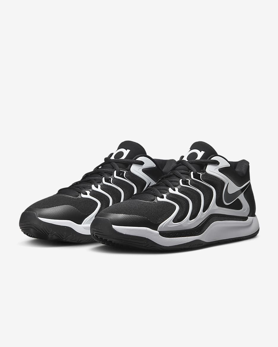 KD17 (Team Bank) Basketball Shoes - Black/White/Black