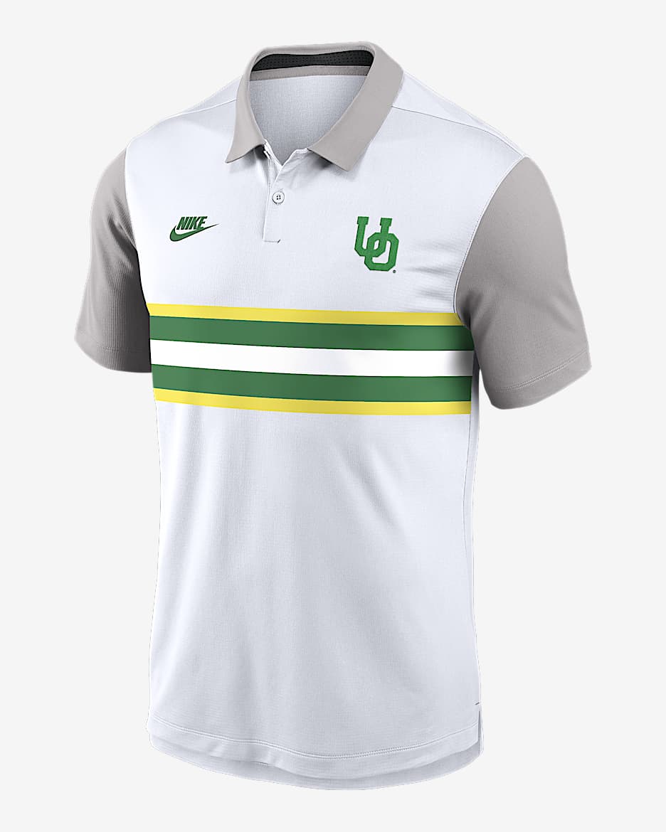 Oregon Athletic Prep Vapor Legacy Logo Men's Nike Dri-FIT College Polo - White