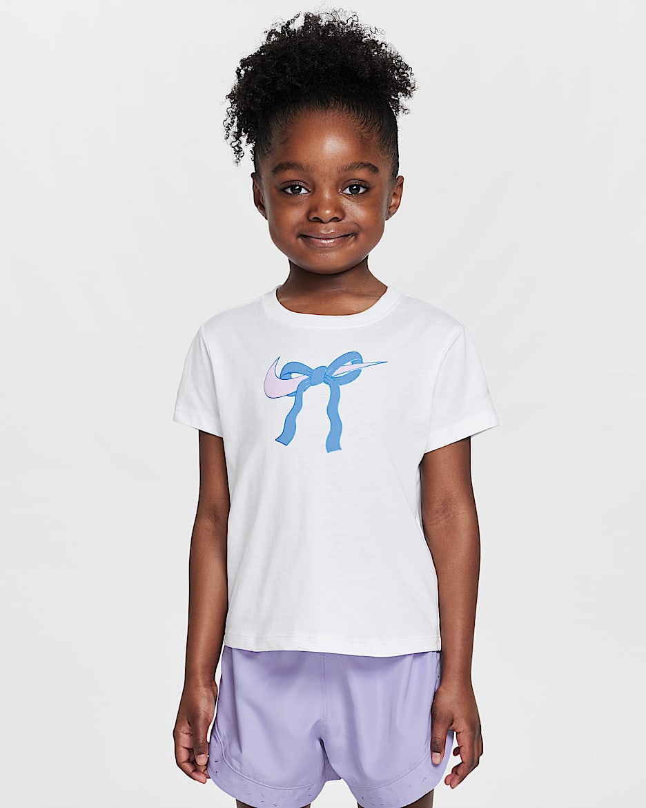 Nike Little Kids' Swoosh Ribbon T-Shirt - White