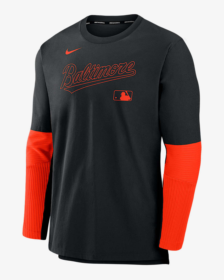 Baltimore Orioles Authentic Collection Player Men's Nike Dri-FIT MLB Pullover Sweatshirt - Black
