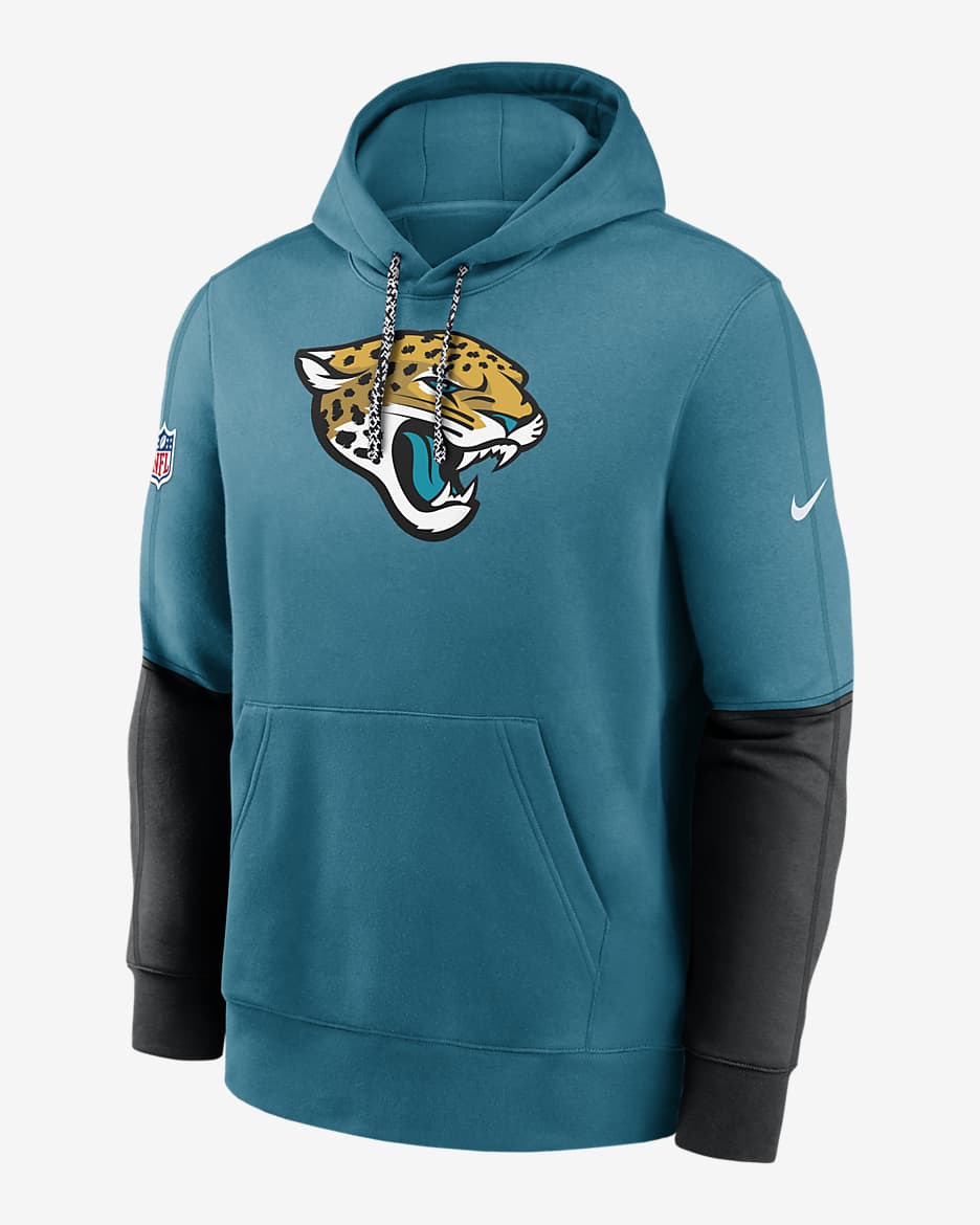Jacksonville Jaguars Sideline Team Issue Club Men's Nike NFL Pullover Hoodie - Blustery