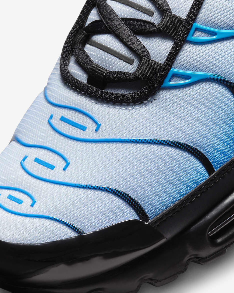 Nike Air Max Plus 男鞋 - 黑色/Neptune Blue/Blue Tint/Metallic Silver