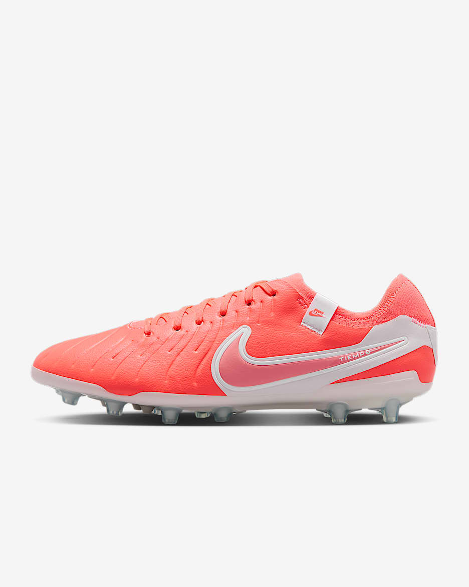 Nike Tiempo Legend 10 Pro Low-Top-Fußballschuh für Kunstrasen - Hot Lava/Weiß