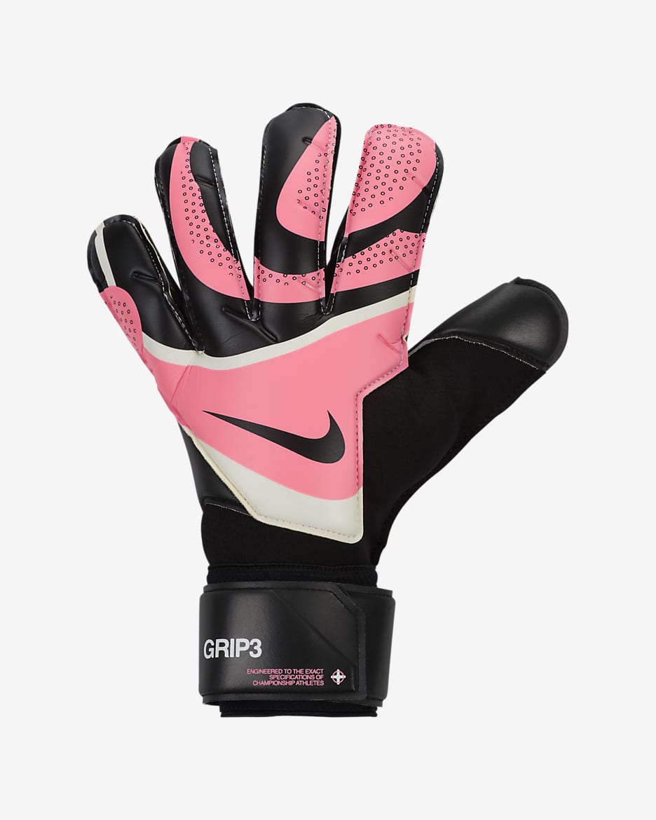 Rękawice bramkarskie Nike Grip3 - Czerń/Sunset Pulse/Czerń