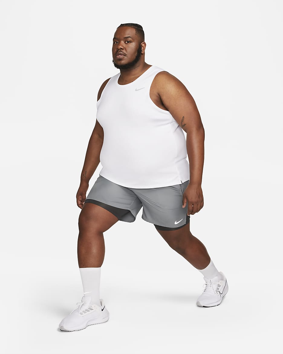 Débardeur de running Dri-FIT Nike Miler pour homme - Blanc