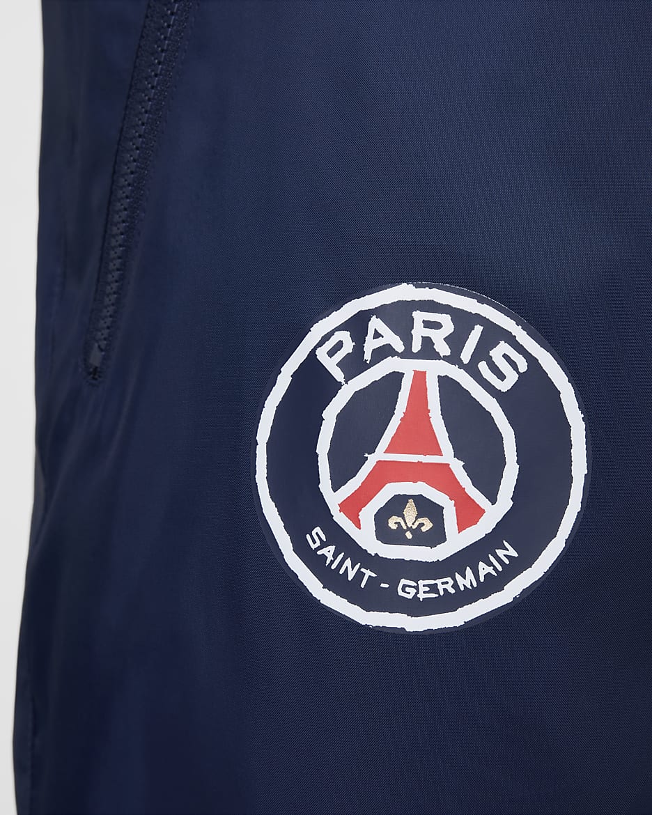 Paris Saint-Germain Windrunner Men's Nike Soccer Woven Pants - Midnight Navy/Metallic Gold