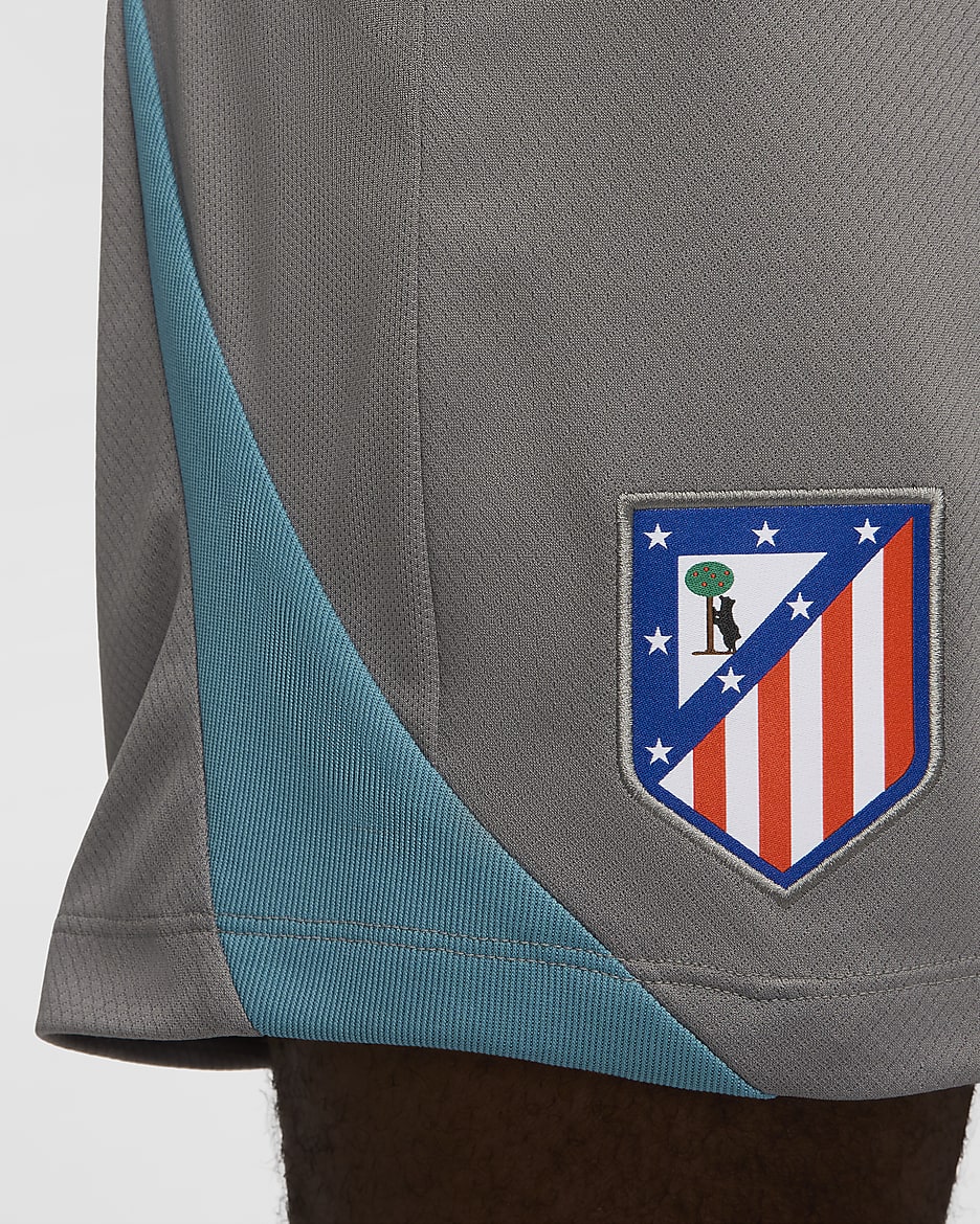 Atlético de Madrid Strike Nike Dri-FIT knit voetbalshorts voor heren - Flat Pewter/Noise Aqua/Light Crimson