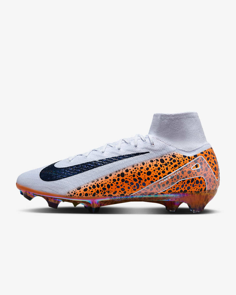 Chaussure de foot montante à crampons FG Nike Mercurial Superfly 10 Elite « Electric » - Multicolore/Multicolore