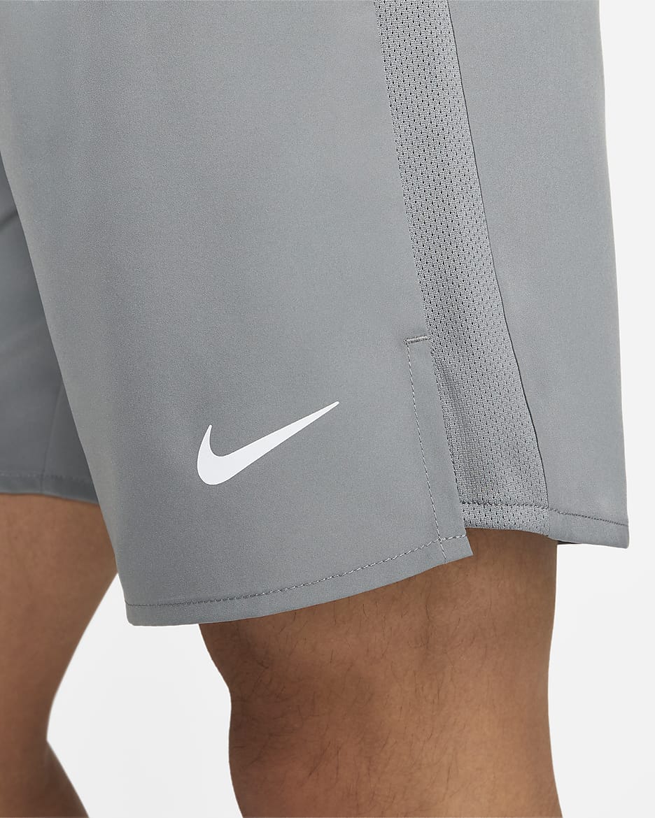 Nike Dri-FIT Challenger 男款 9" 無襯裡多功能短褲 - Smoke Grey/Smoke Grey/黑色