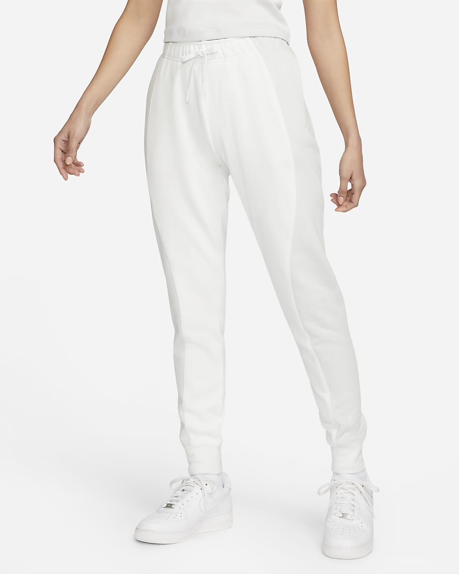 Nike Air Women's Mid-Rise Fleece Joggers - Summit White/Photon Dust/Summit White