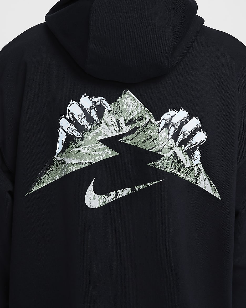 Nike Trail Men's Dri-FIT Fleece Running Hoodie - Black/Summit White