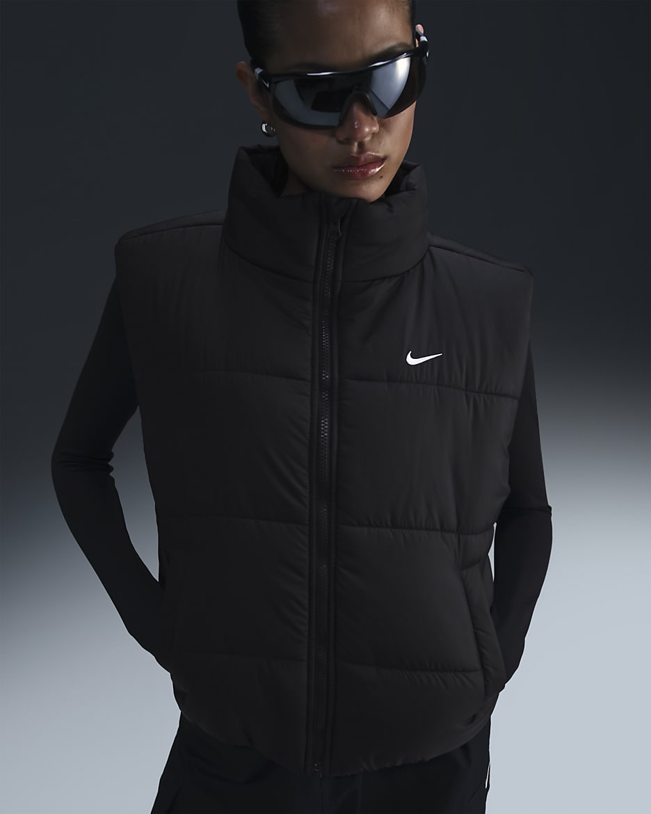 nike womens gilet black