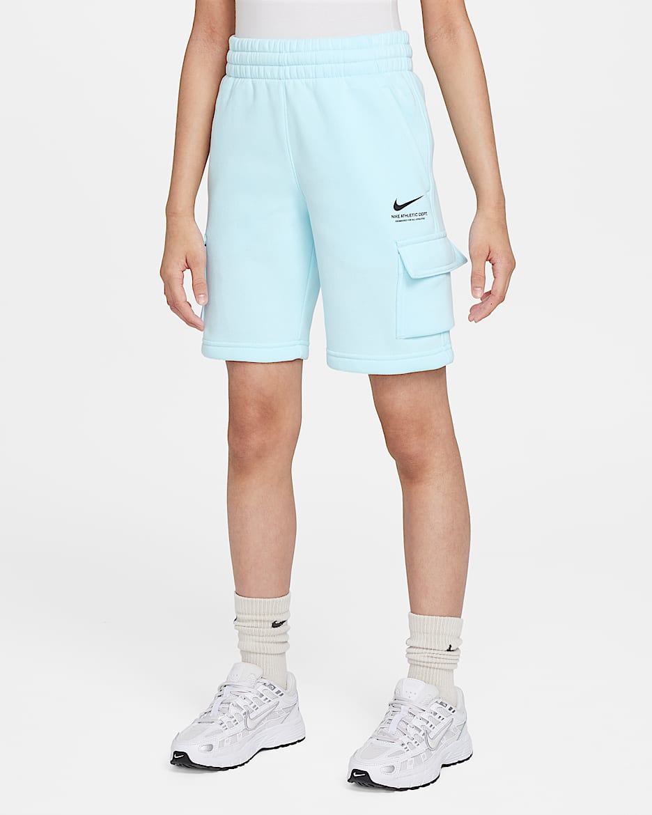 Short cargo en Fleece Nike Sportswear pour ado (garçon) - Glacier Blue