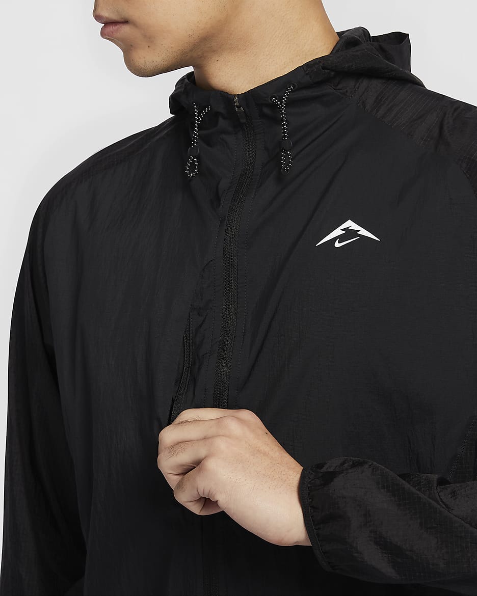 Nike Trail Aireez Men's Running Jacket - Black/Anthracite/Summit White