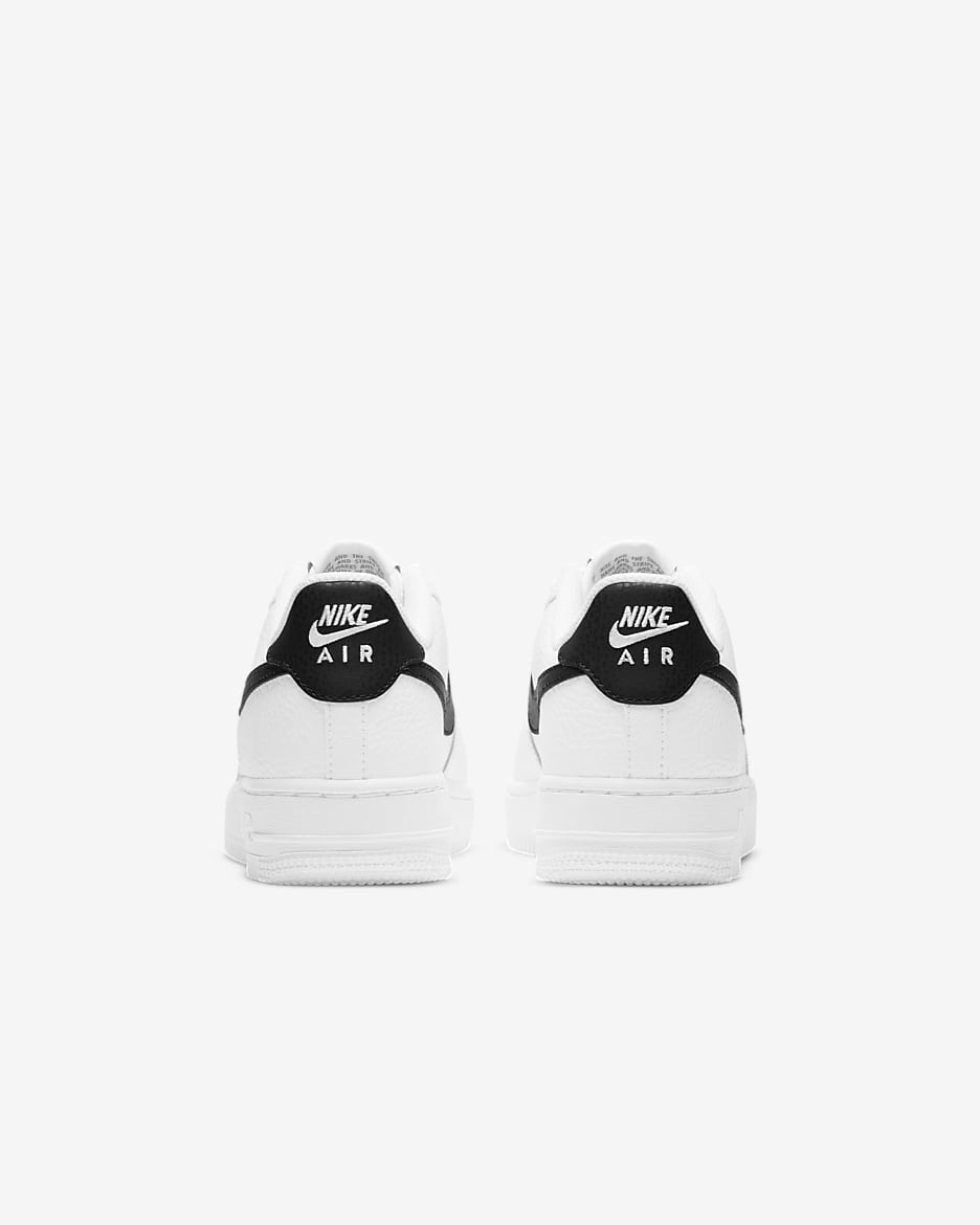 Nike Air Force 1 Big Kids' Shoes - White/Black