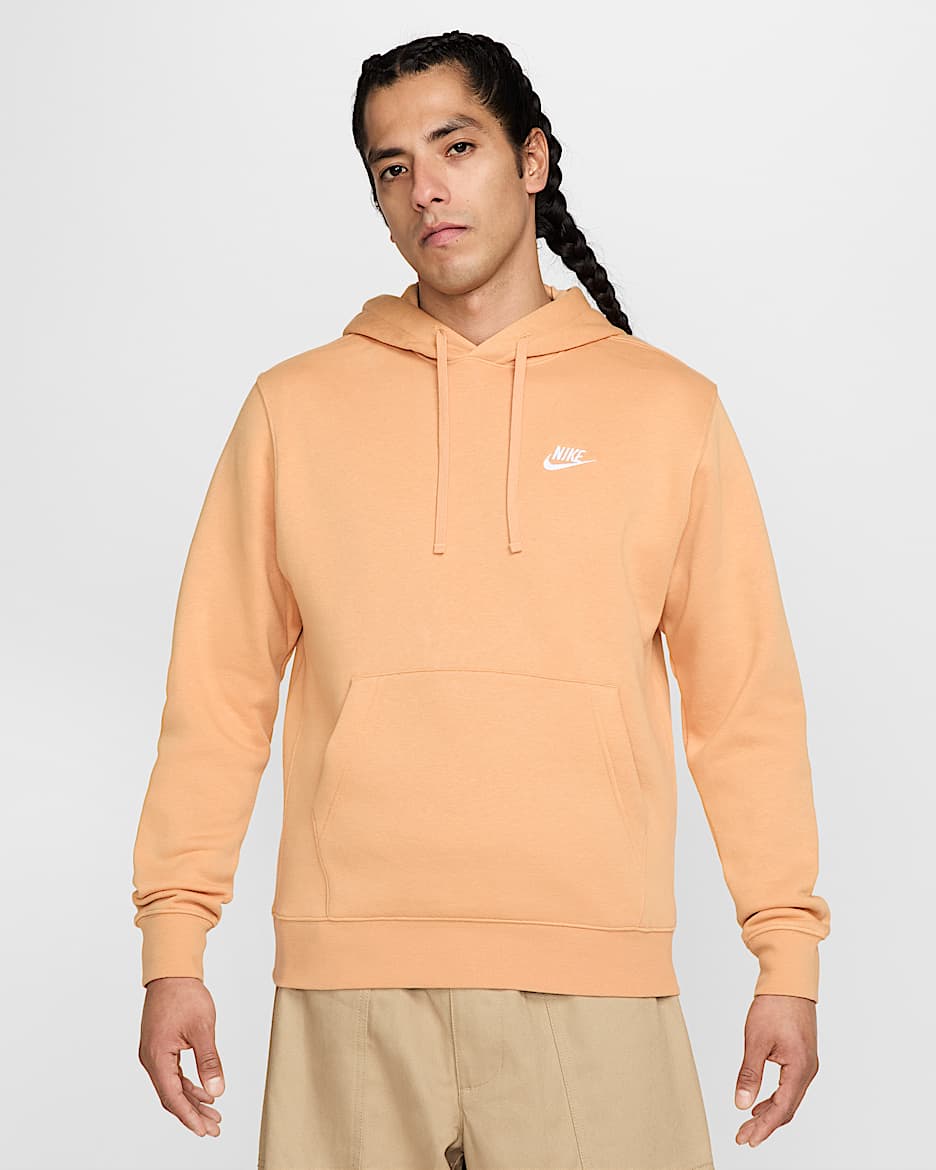 Nike Sportswear Club Fleece Sudadera con gorro sin cierre - Cobre lunar/Cobre lunar/Blanco