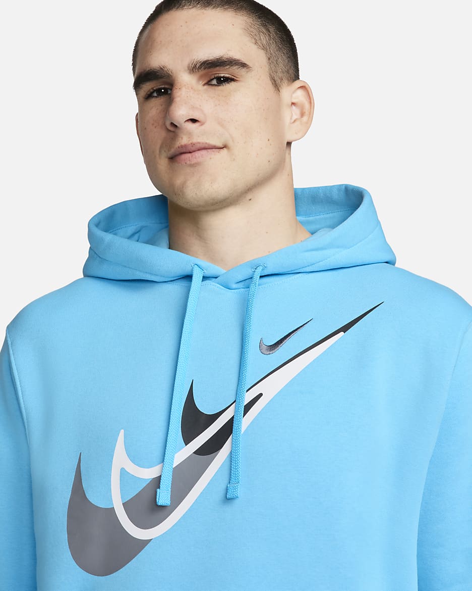 Nike Sportswear Fleece-Pullover-Hoodie für Herren - Baltic Blue