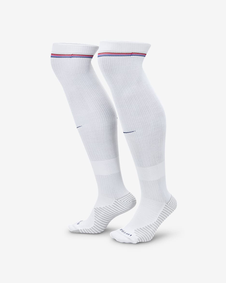 England Strike Home Nike Dri-FIT Football Knee-High Socks - White/Blue Void