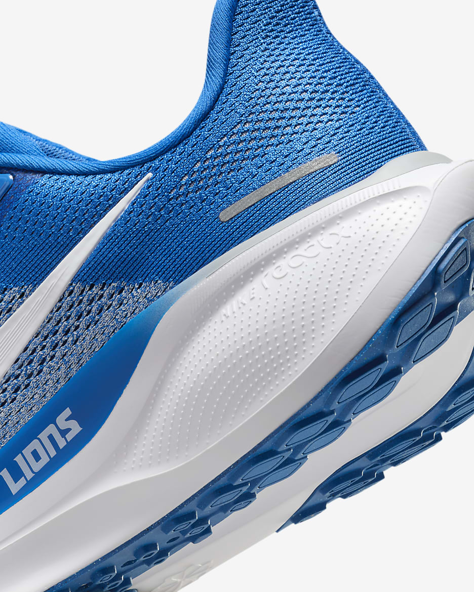 Nike Pegasus 41 NFL Detroit Lions Men's Road Running Shoes - Battle Blue/White/Wolf Grey/White