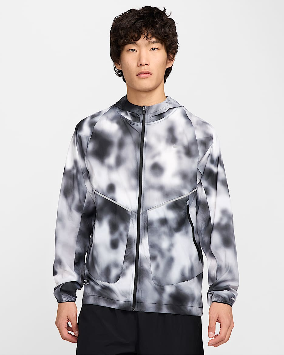 Chamarra de correr con protección UV para hombre Nike Running Division - Negro/Negro
