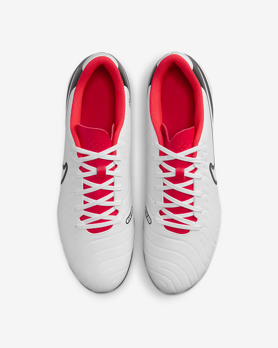 Nike Tiempo Legend 10 Club Multi-Ground Low-Top Football Boot - White/Bright Crimson/Black