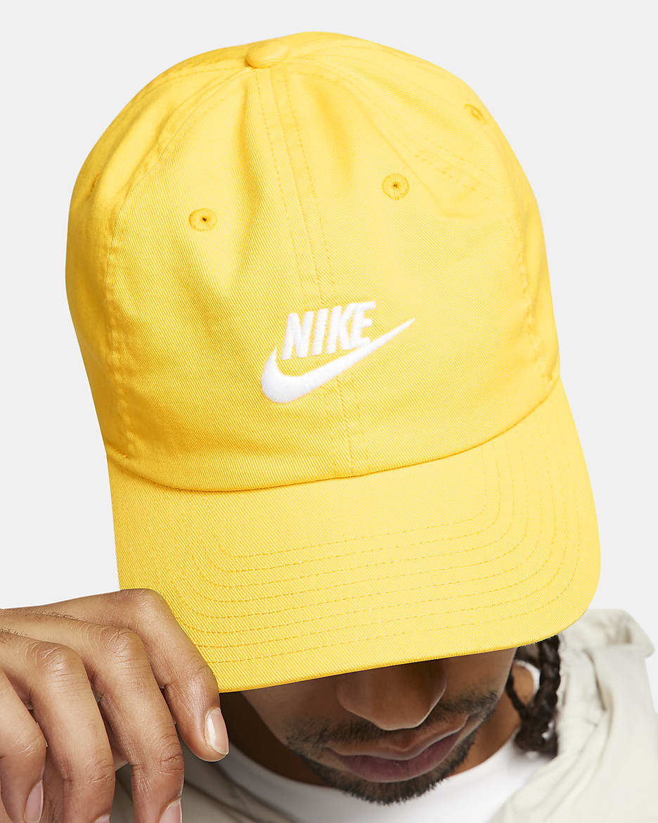 Nike Club Unstructured Futura Wash Cap - Lightning/White