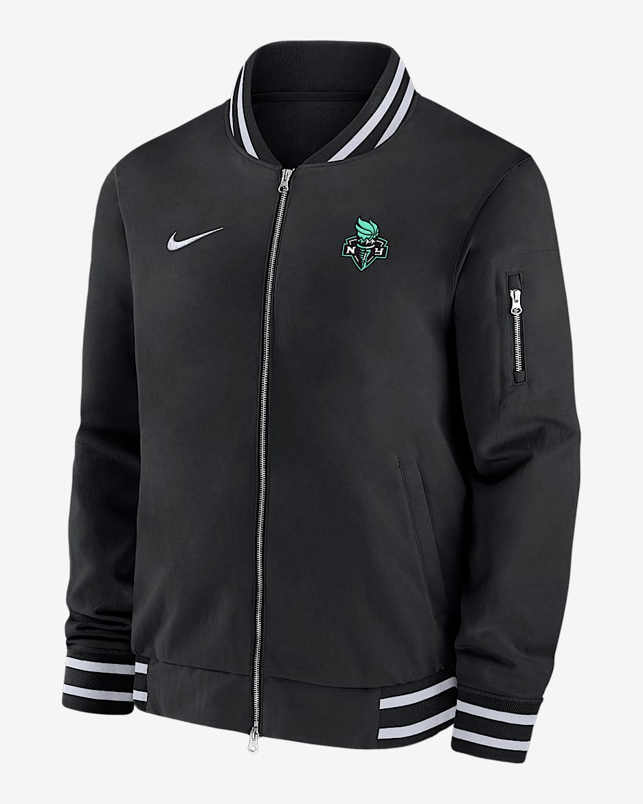 New York Liberty Men's Nike WNBA Bomber Jacket - Black