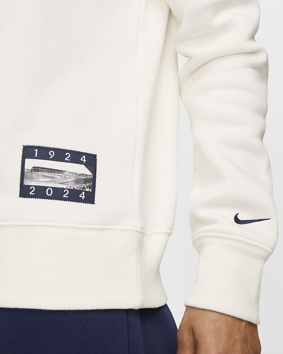 Felpa a girocollo Nike Team USA Phoenix Fleece – Donna - Sail/Dark Obsidian