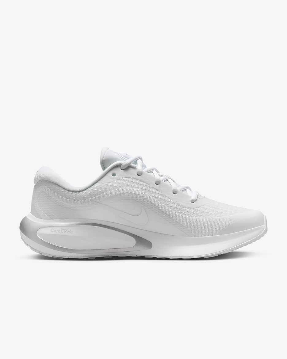 Tenis de correr en pavimento para mujer Nike Journey Run - Blanco/Platino puro/Plata metalizado/Blanco