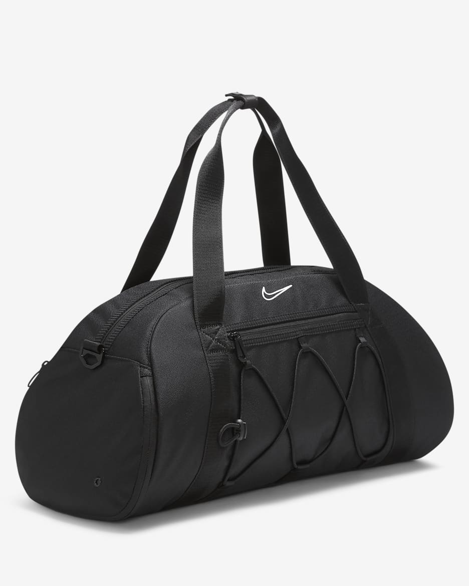 Nike One Club-træningssportstaske til kvinder (24 L) - sort/sort/hvid