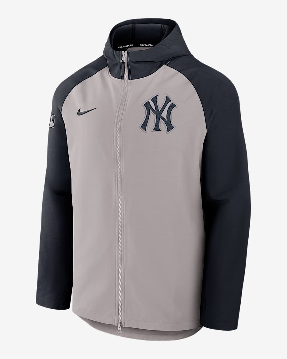 New York Yankees Authentic Collection Men’s Nike Therma MLB Full-Zip Jacket - Grey