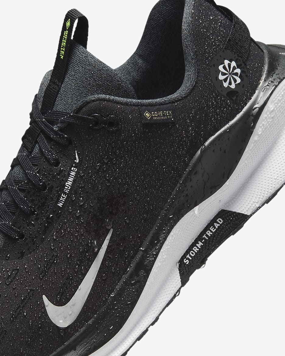 Damskie wodoszczelne buty do biegania po asfalcie Nike InfinityRN 4 GORE-TEX - Czerń/Anthracite/Volt/Biel