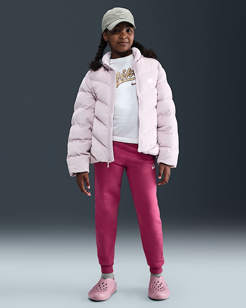 Nike Sportswear Club Fleece Big Kids' Joggers - Sweet Beet/White