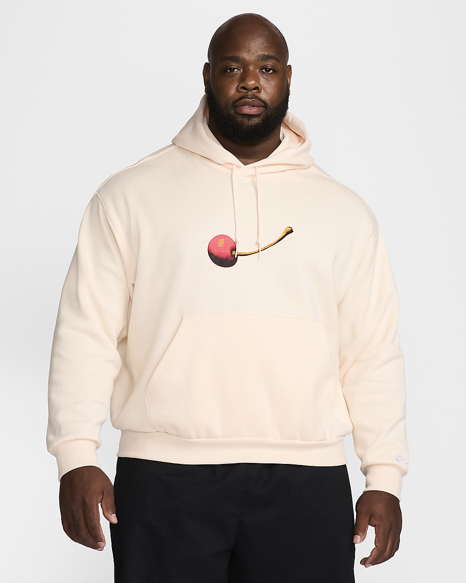 Nike SB Fleece Kapüşonlu Kaykay Sweatshirt'ü - Guava Ice/Beyaz