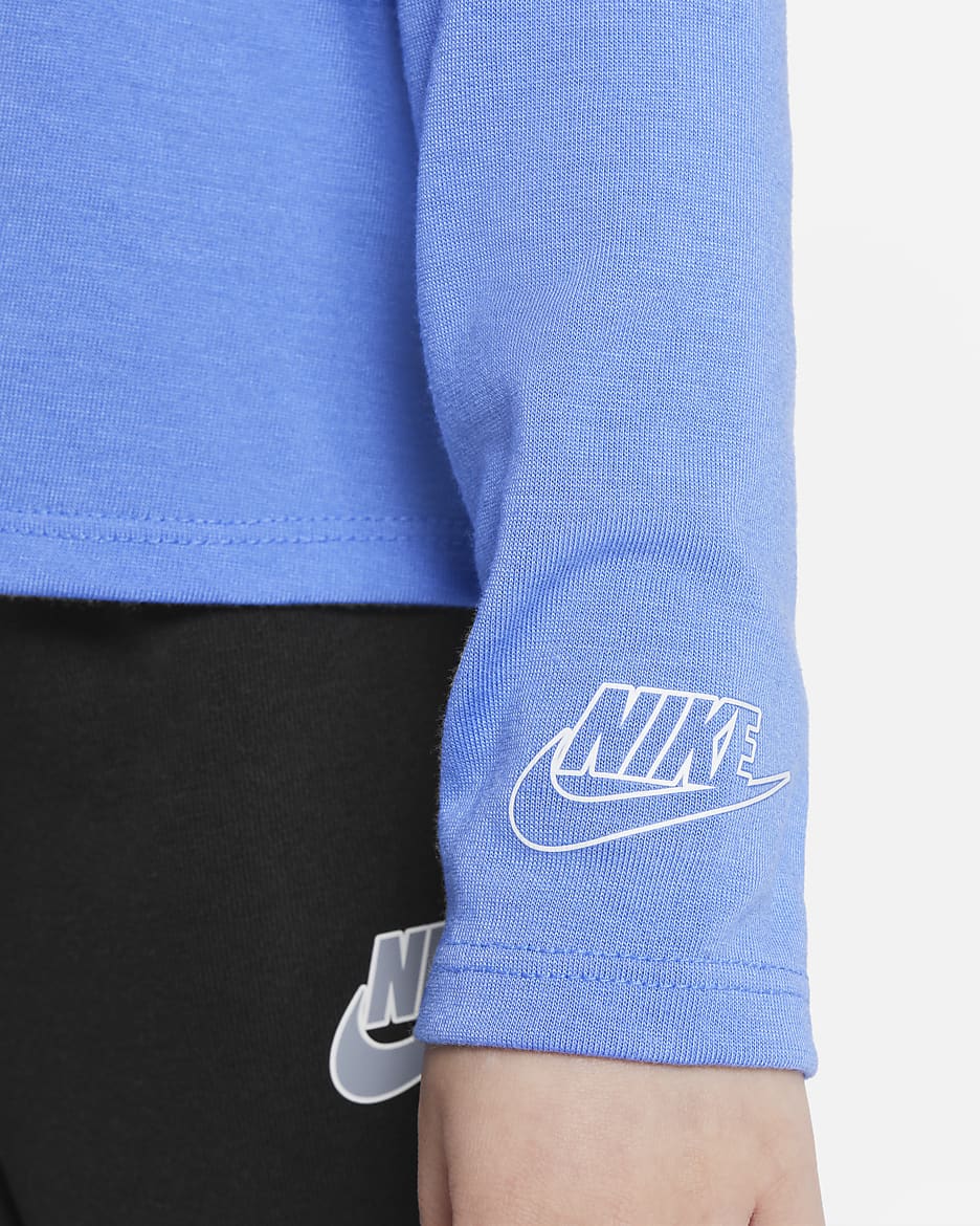 Nike Notebook Print Long Sleeve Knit Top Toddler Top - Polar