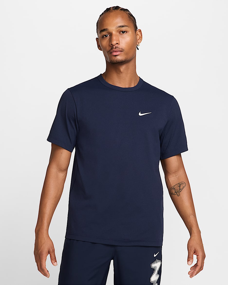 Maglia Dri-FIT versatile a manica corta Nike Hyverse – Uomo - Ossidiana/Bianco