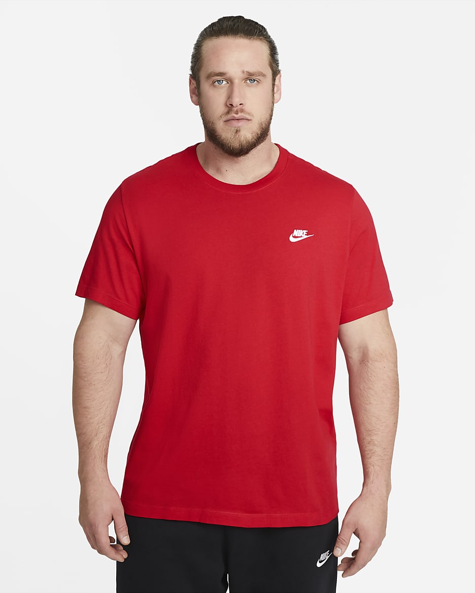 T-shirt Nike Sportswear Club pour Homme - University Red/Blanc