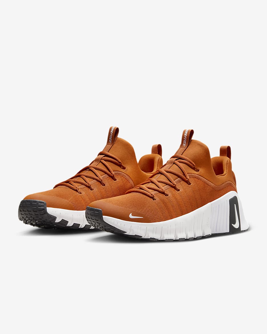 Nike Free Metcon 6 (Team Bank) Men's Workout Shoes - Desert Orange/Black/White