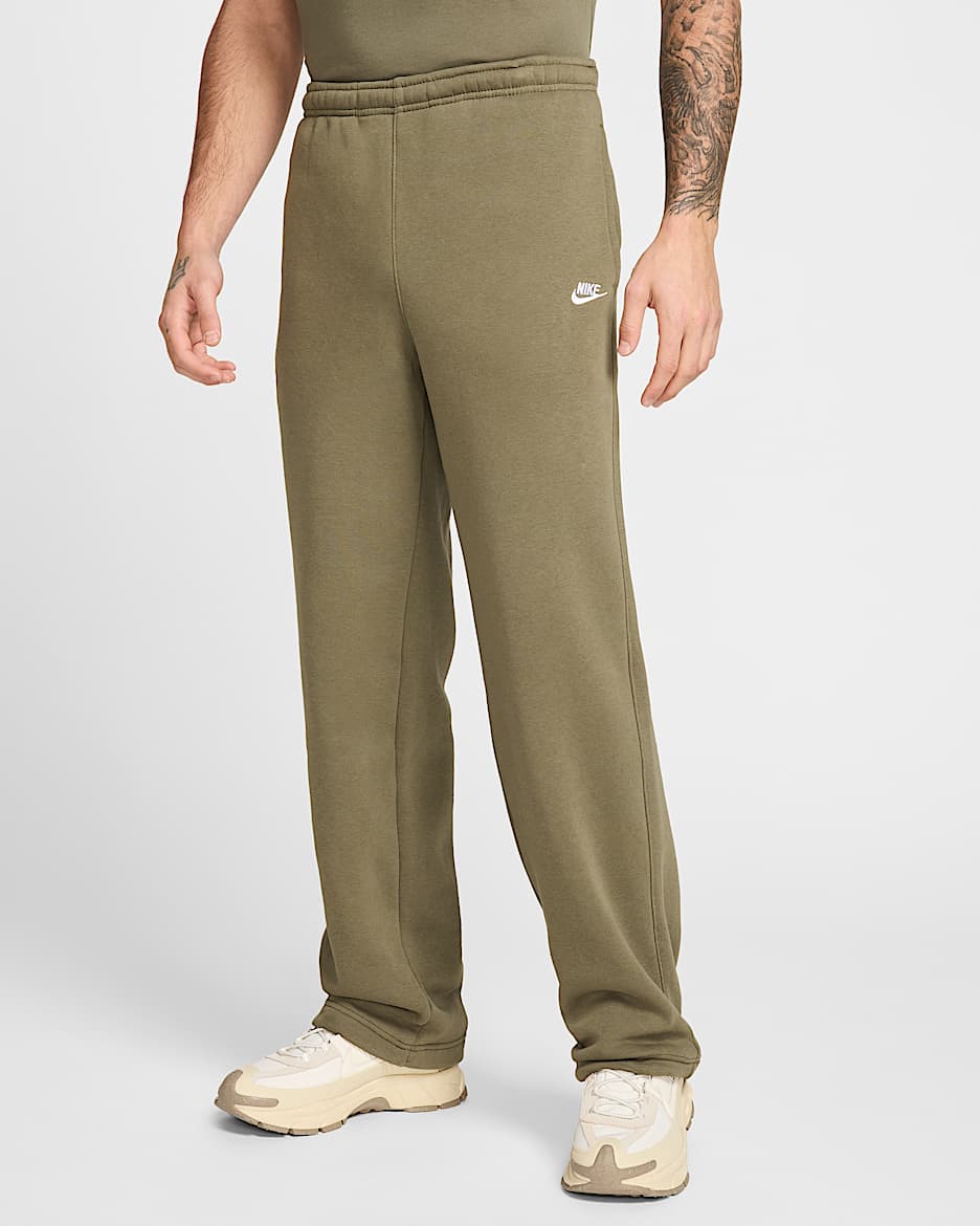 Calças de lã cardada Nike Sportswear Club para homem - Medium Olive